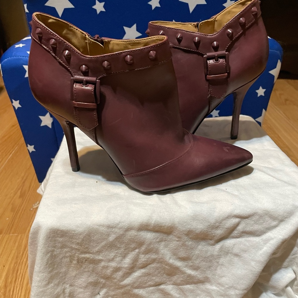 Enzo Angiolini studded heel booties